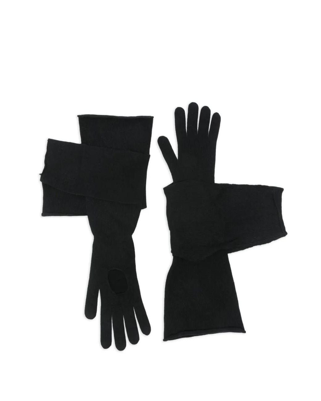 Moschino Black Wool Gloves