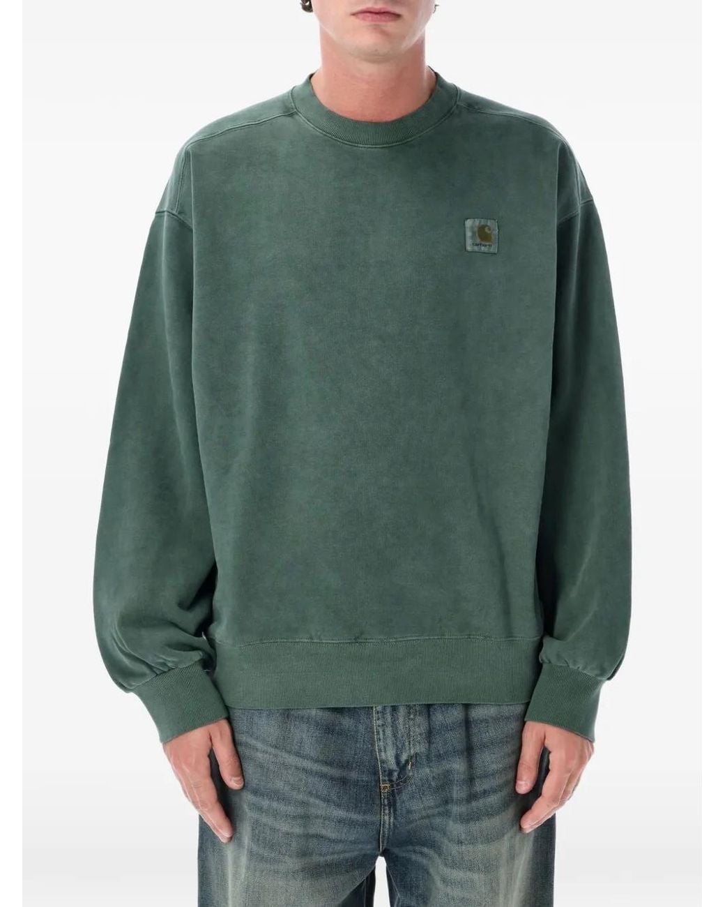 Carhartt Green Vista Logo-Patch Sweater for men