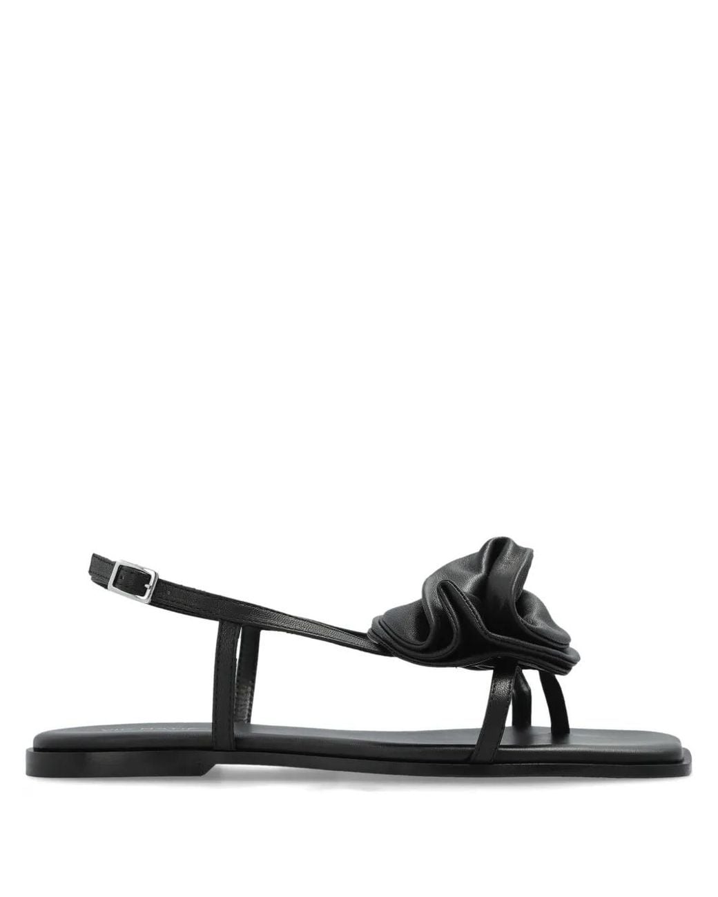 Vic Matié Black Leather Sandals