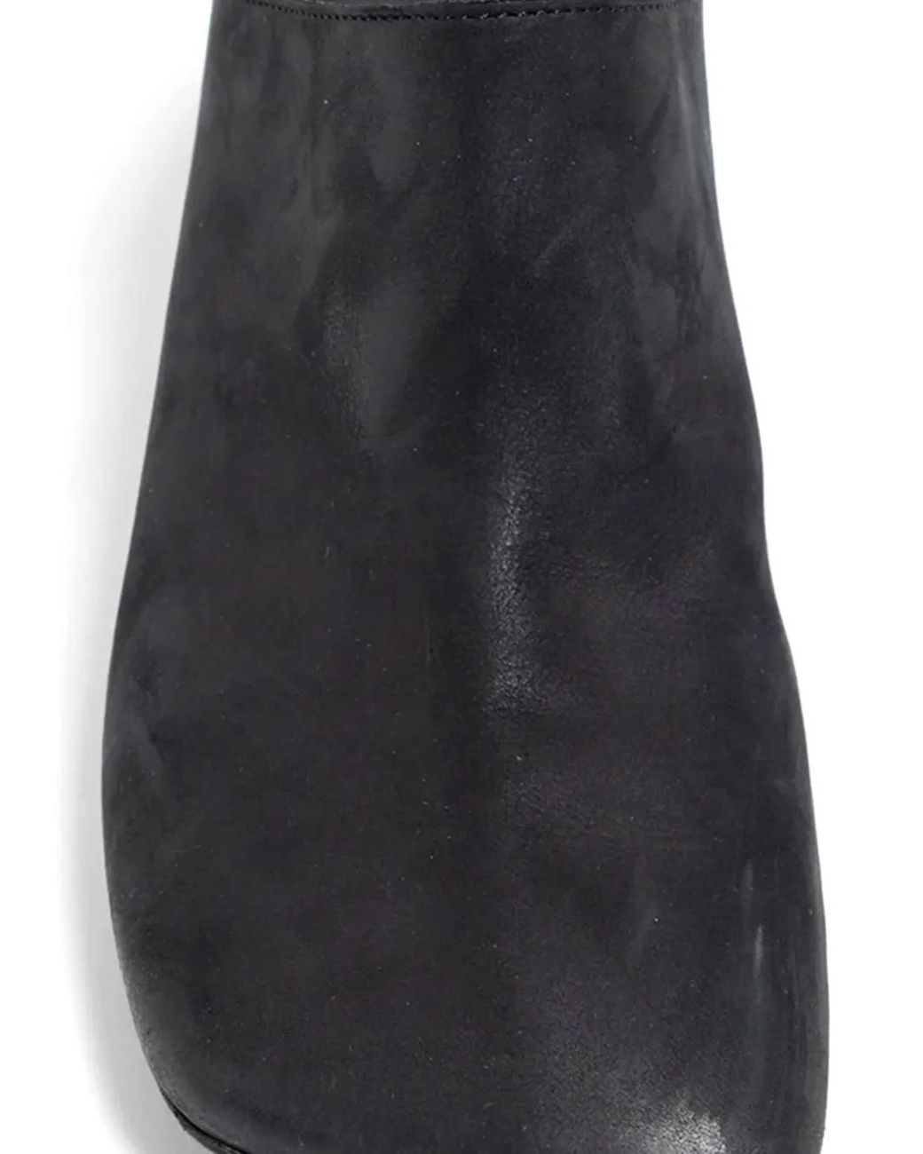 Uma Wang Black Block-Heel Leather Mules