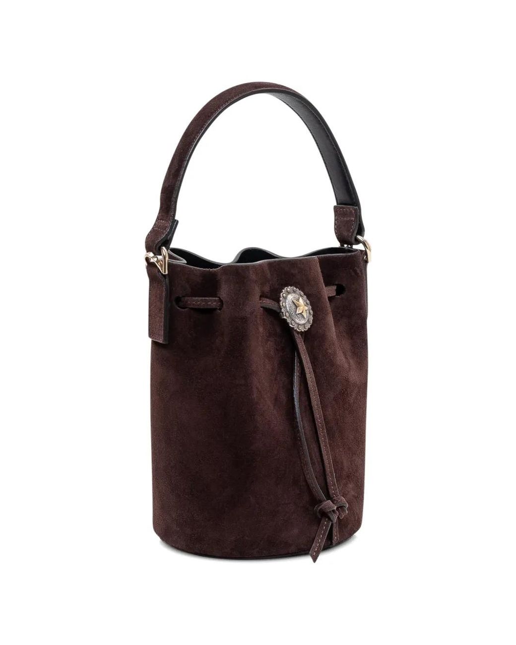 KATE CATE Brown Dori Star-Motif Bucket Bag