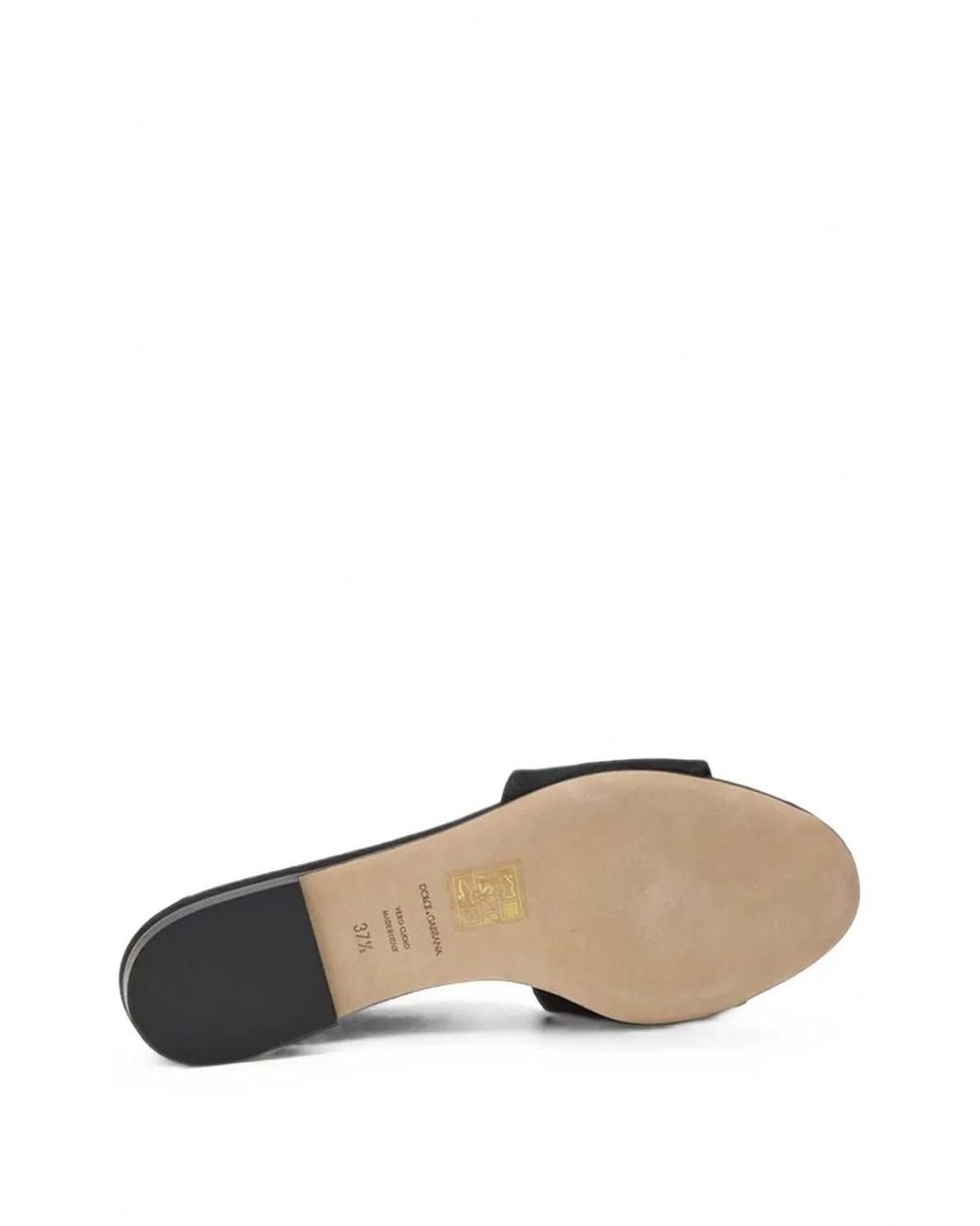 Dolce & Gabbana White Sandales À Plaque Logo