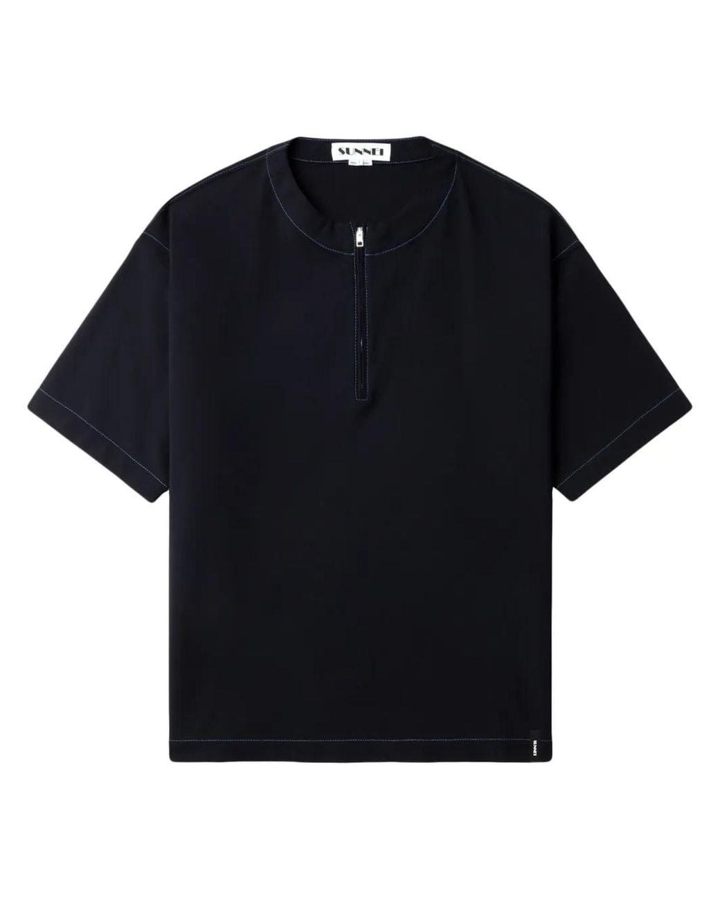 Sunnei Black Logo-Patch T-Shirt