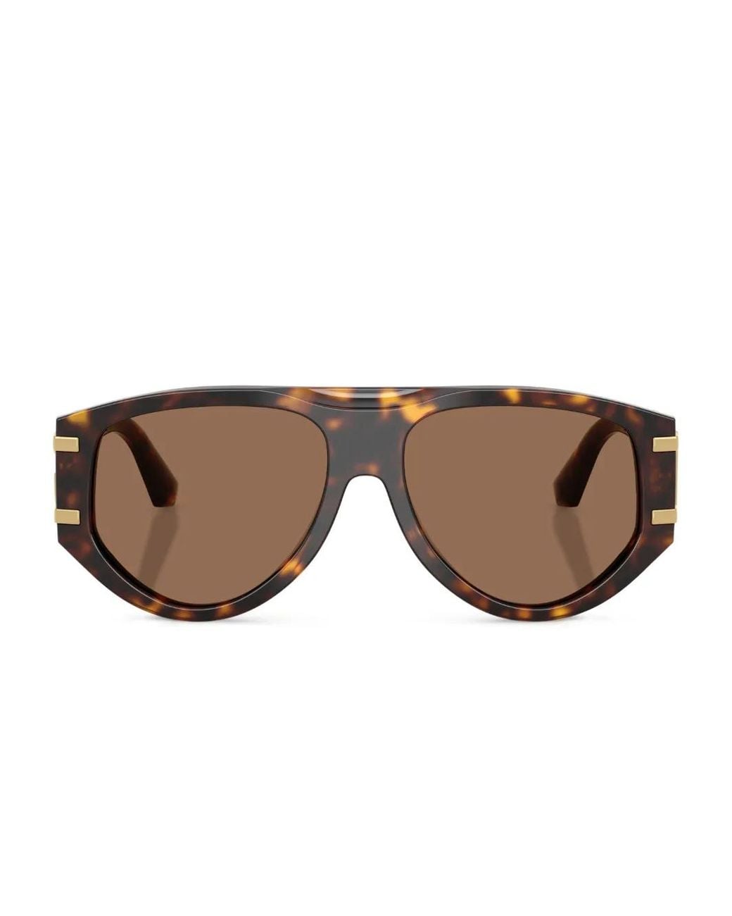 Dolce & Gabbana Brown Tortoiseshell-Effect Sunglasses