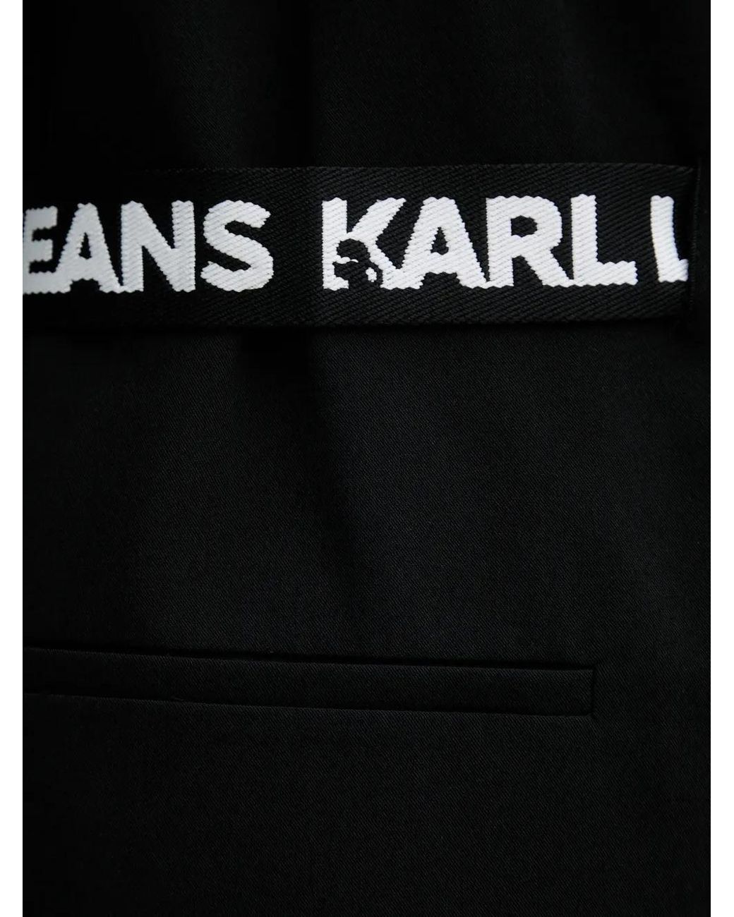 Blazer con logo Karl Lagerfeld de color Black