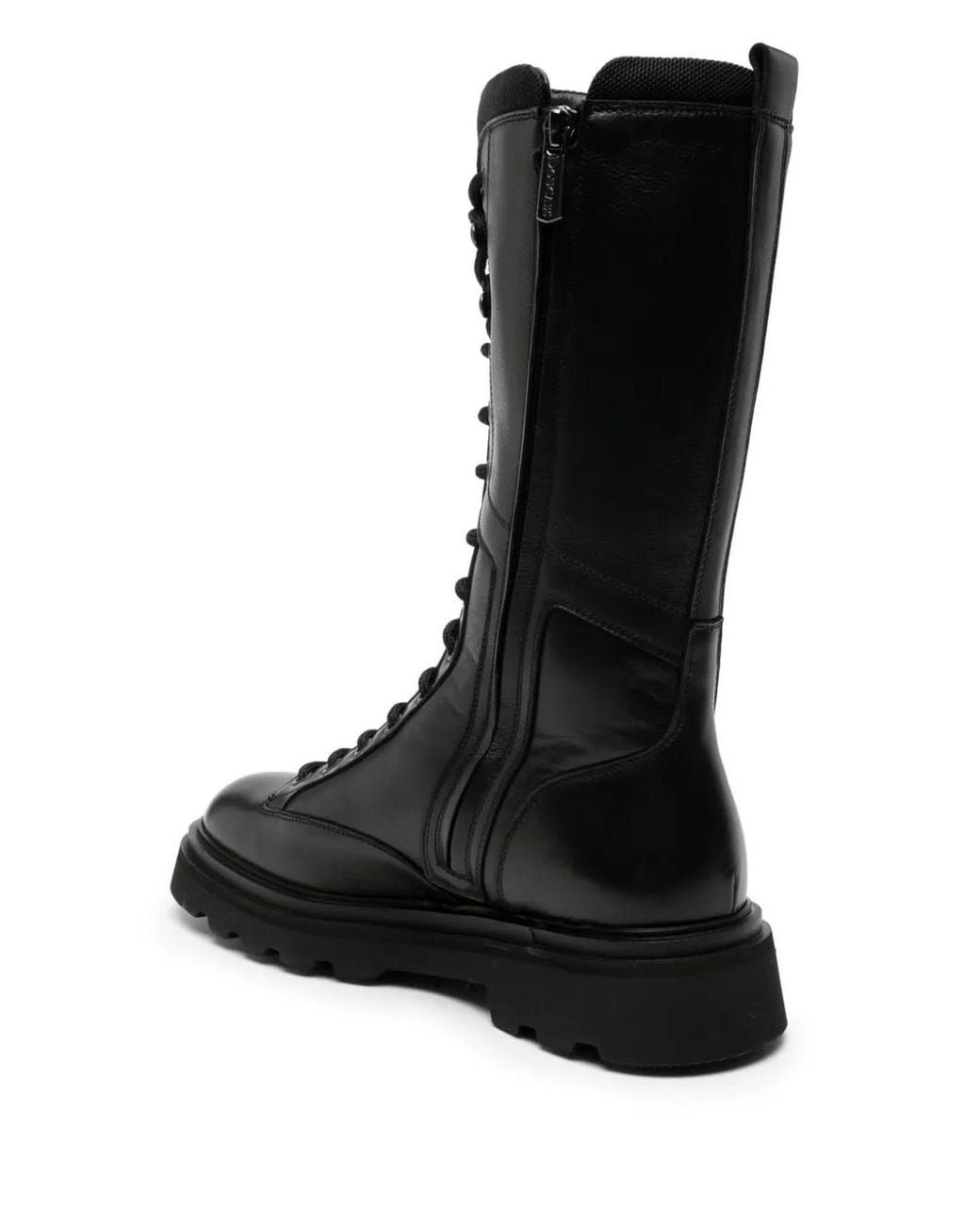 Doucal's Black Lace-Up Boots