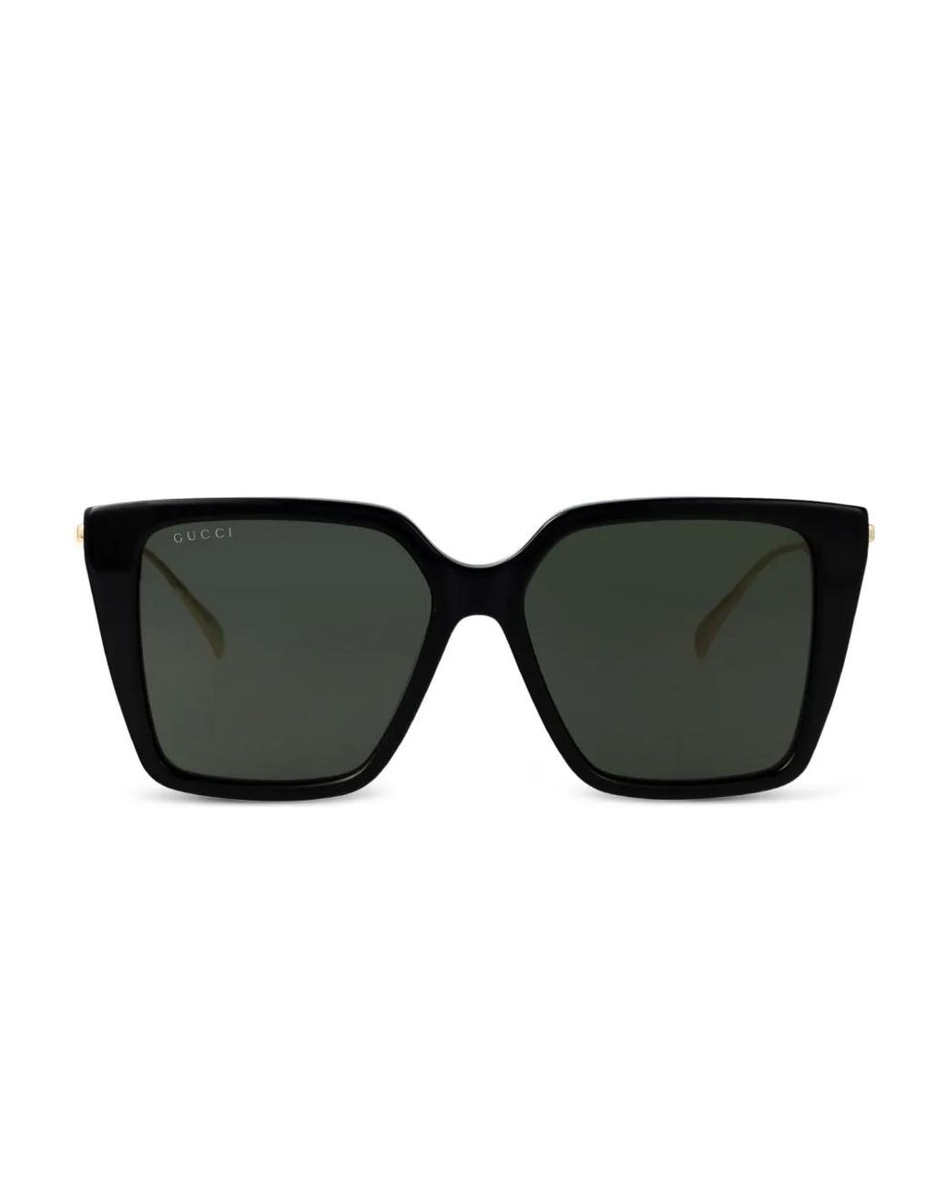 Gucci Black Pearl-Embellished Square-Frame Sunglasses