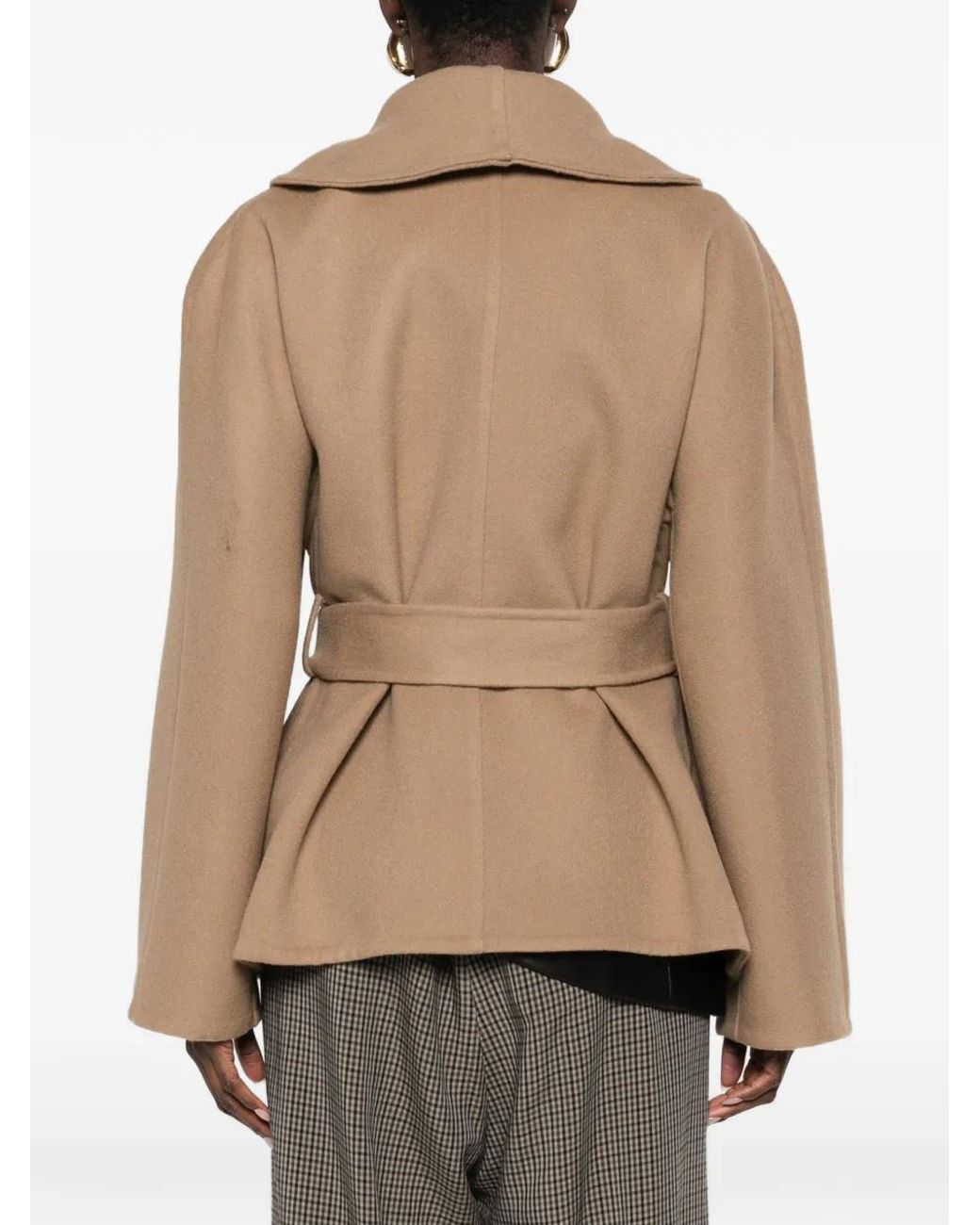 Balenciaga Natural Short Wrap Coat