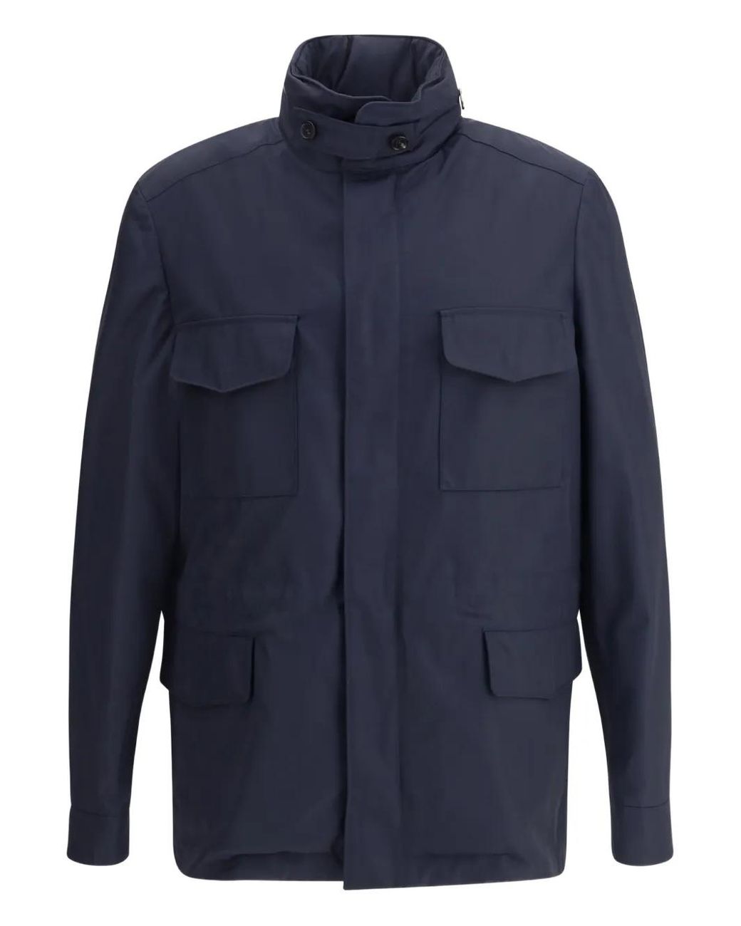 Loro Piana Blue Flap-Pockets Jacket for men