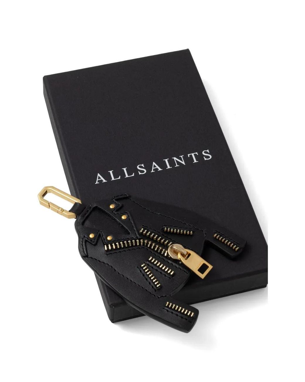 AllSaints Black Porte-Clés Veste De Moto