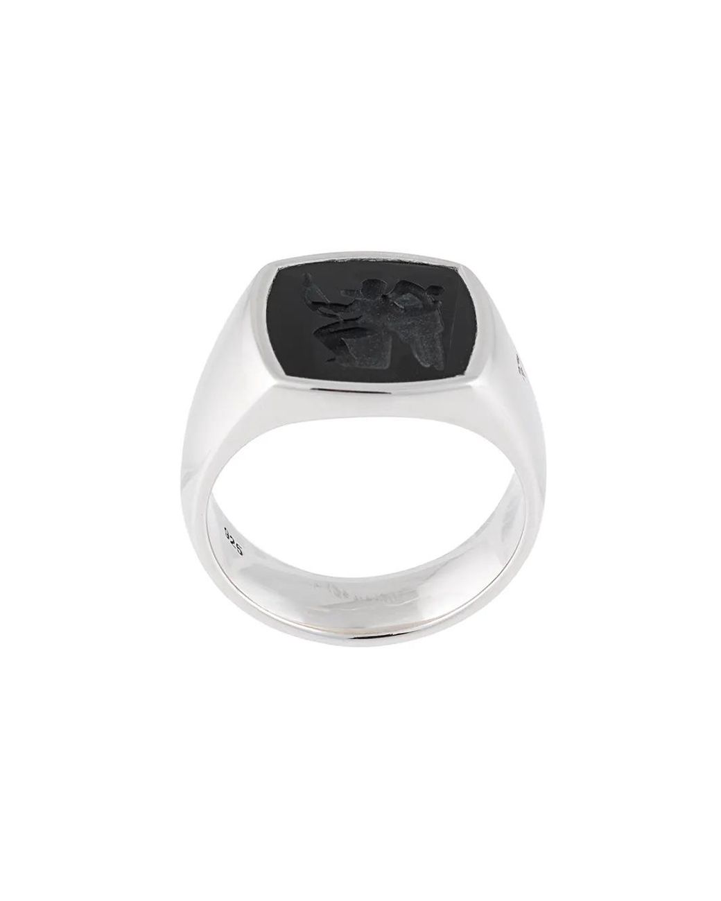 Tom Wood White Cushion Eros Onyx Ring