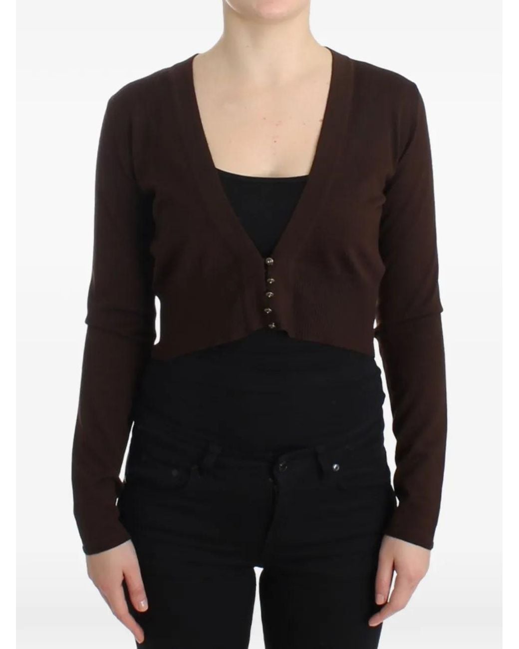 Roberto Cavalli Black Cropped Cardigan