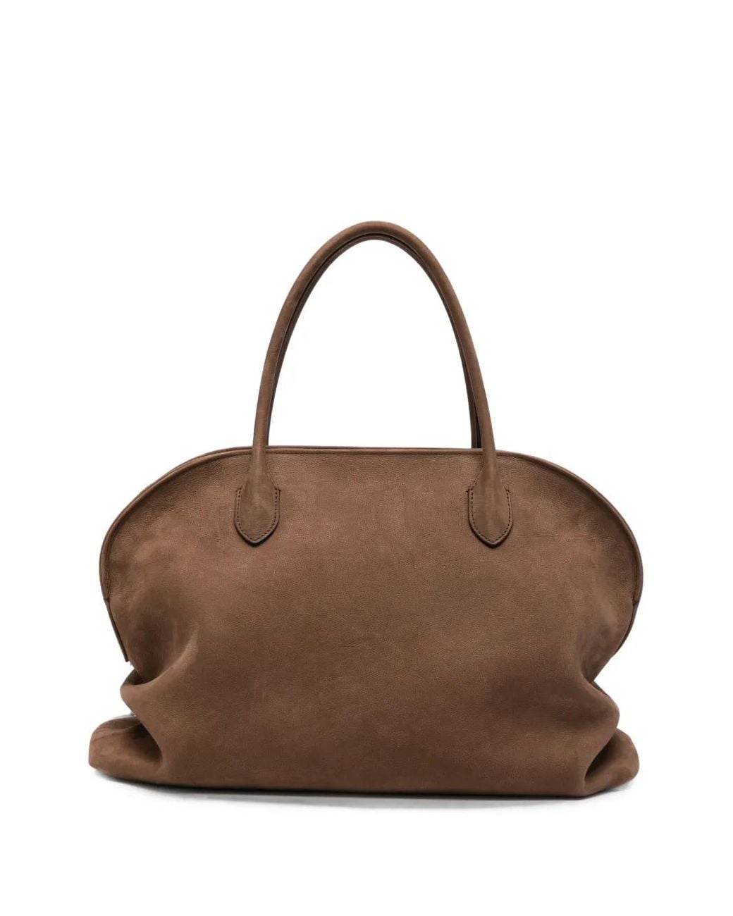 The Row Brown Agnes 15 Nubuck Shoulder Bag