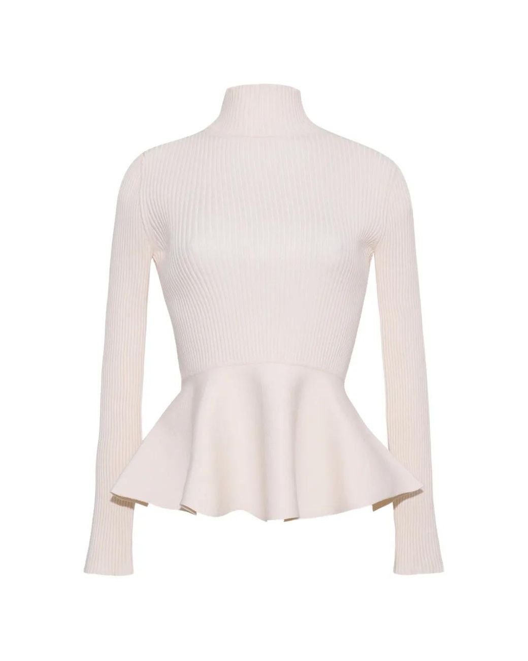 Cara Cara White Carlyle Peplum Sweater