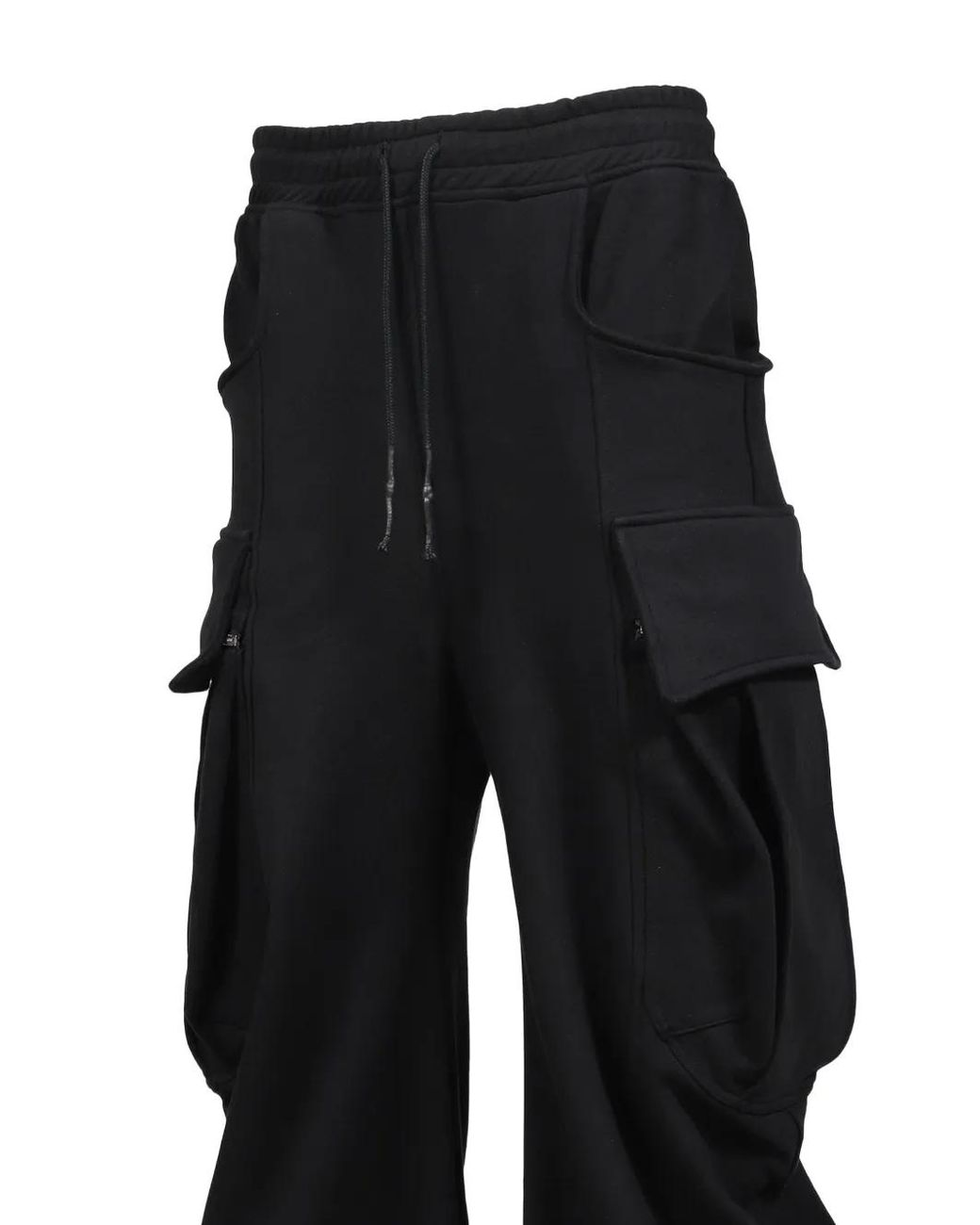 Zanone Black Drawstring Cargo-Pocket Track Pants for men
