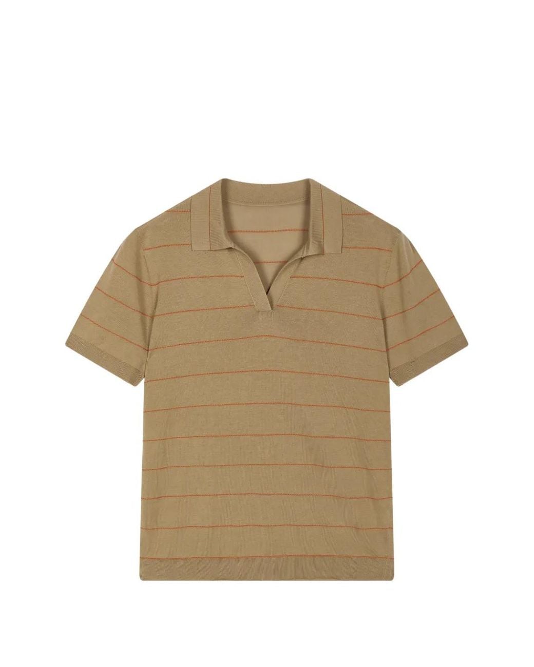 JNBY Natural Striped Polo-Collar T-Shirt