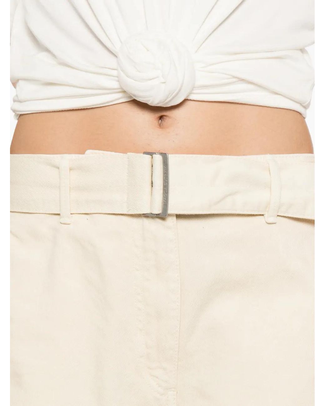 Magda Butrym White Belted Jeans