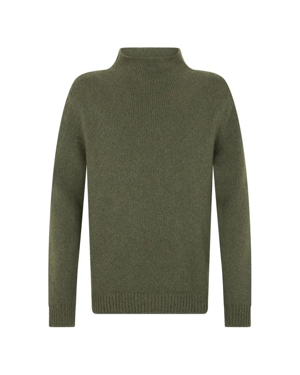 Fedeli Gerippter Rollkragenpullover in Green für Herren