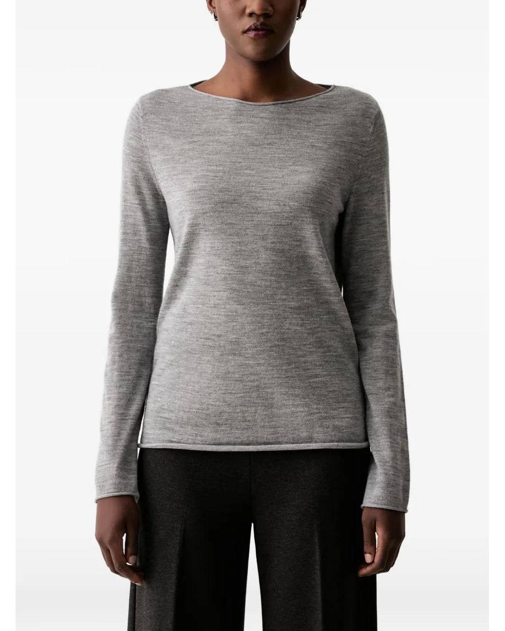 Marc O' Polo Gray Boat-Neck T-Shirt