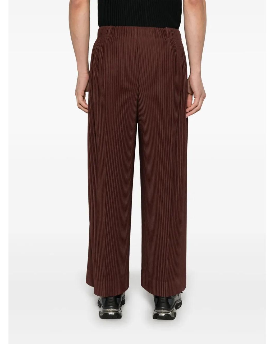 Homme Plissé Issey Miyake Brown Mc February Trousers for men