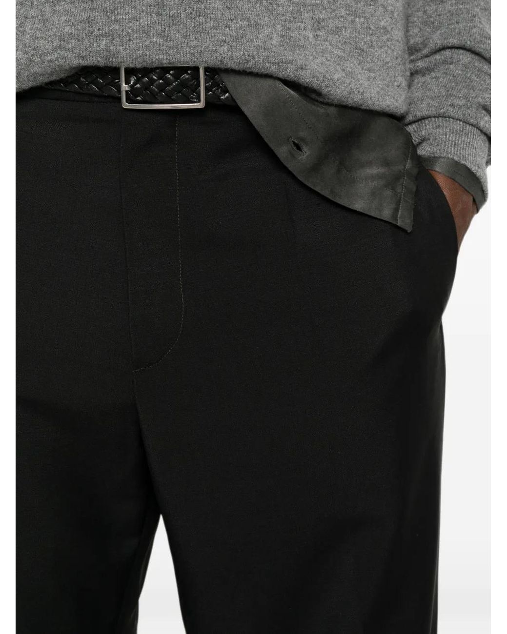 Jil Sander Black Pantalon En Coton À Coupe Droite for men