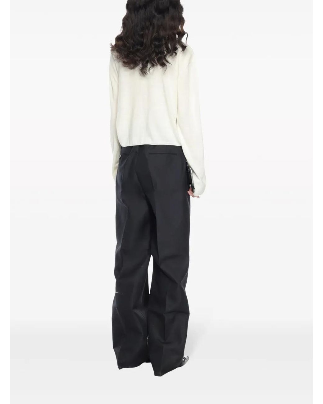 MM6 by Maison Margiela White Layered Asymmetric Cardigan