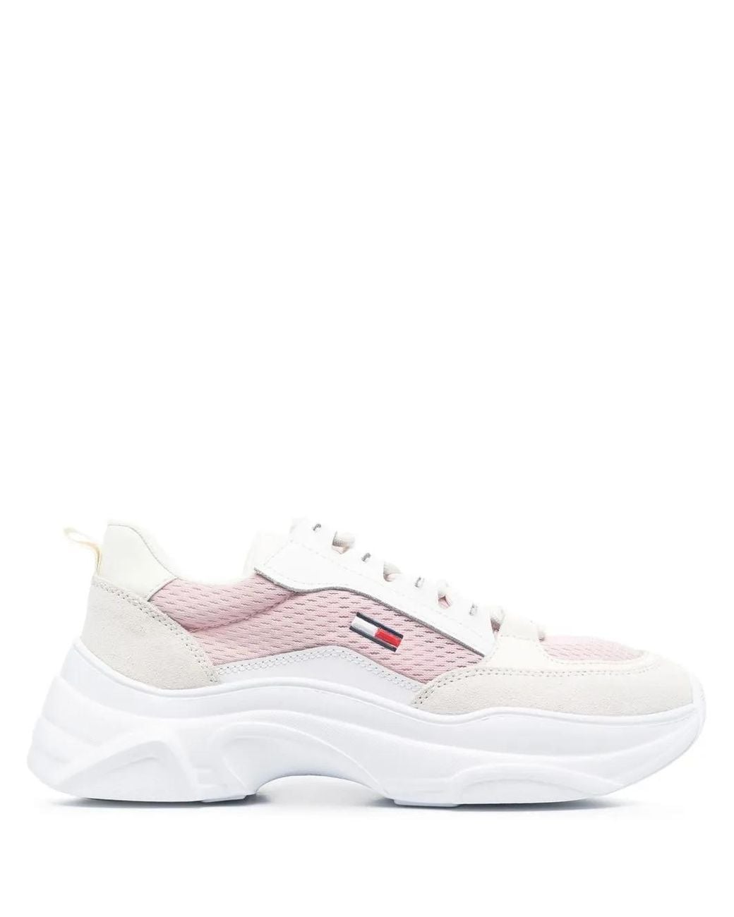 Tommy Hilfiger White Lace-Up Low-Top Sneakers