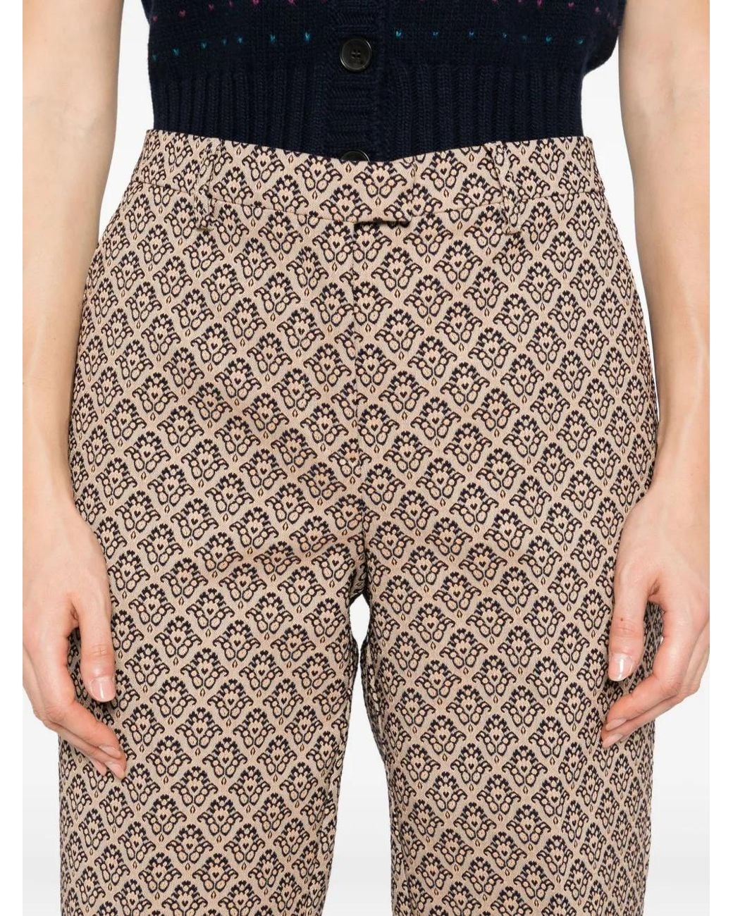 Etro Natural Cotton Polyester Nylon Pants