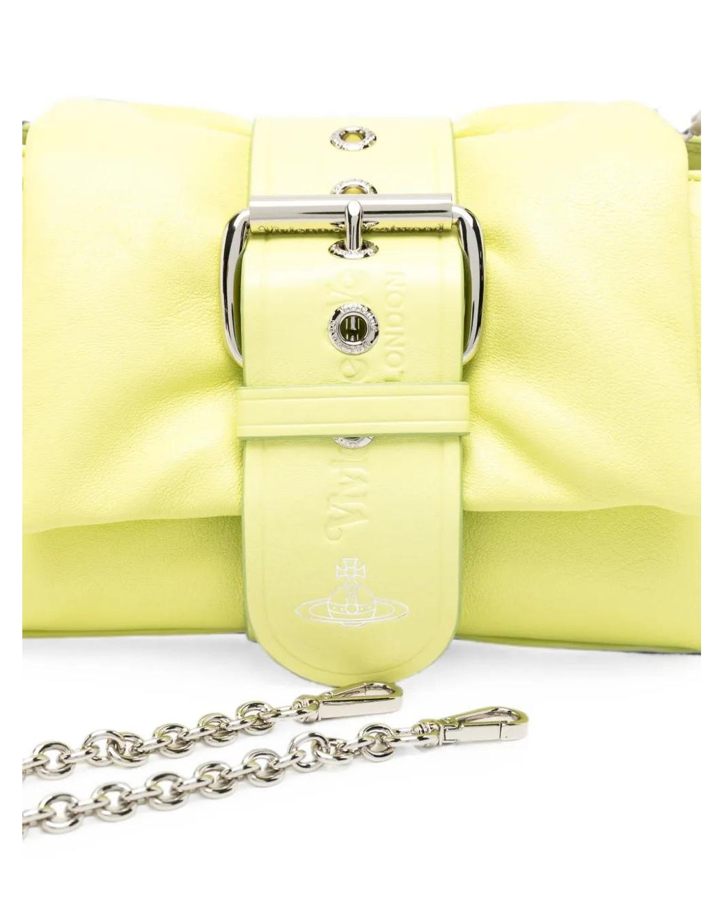 Vivienne Westwood Yellow Hazel Treasure Leather Shoulder Bag
