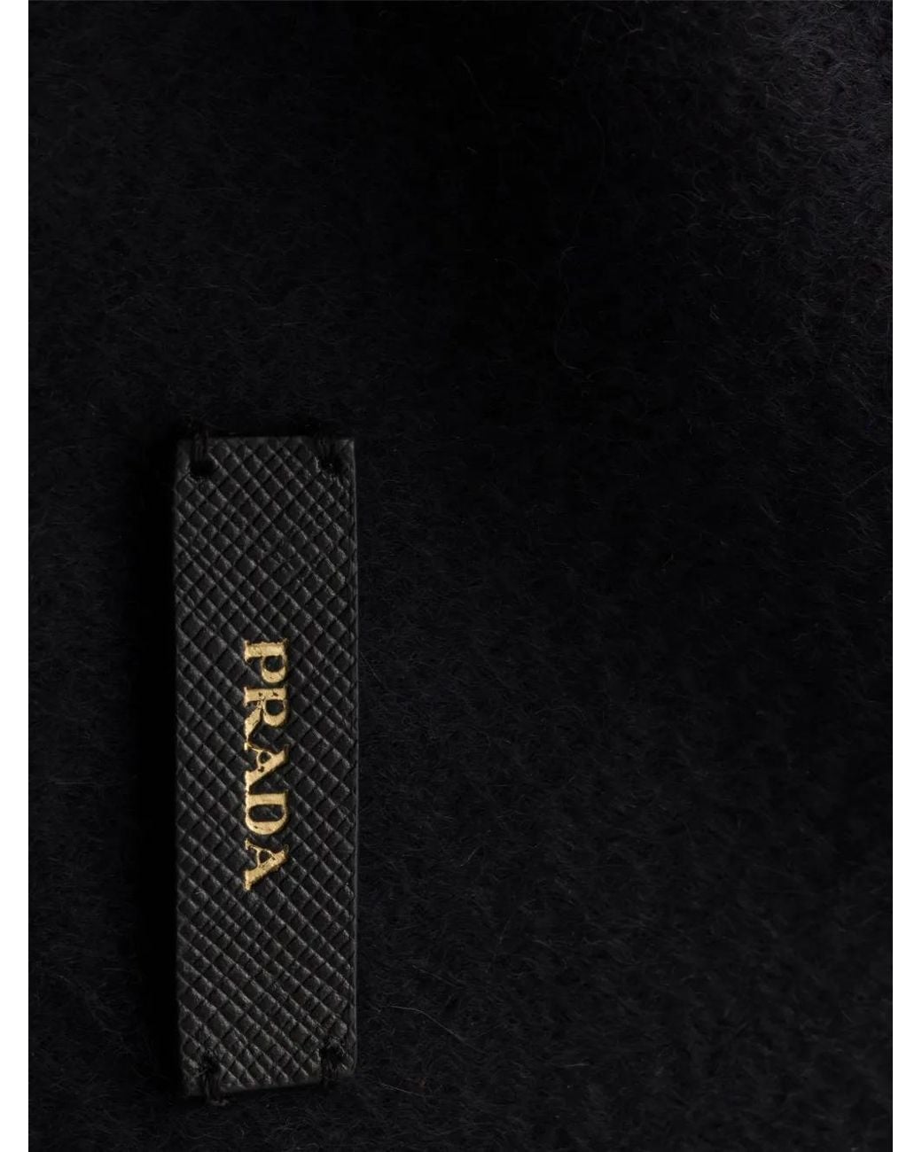 Prada White Logo-Patch Scarf