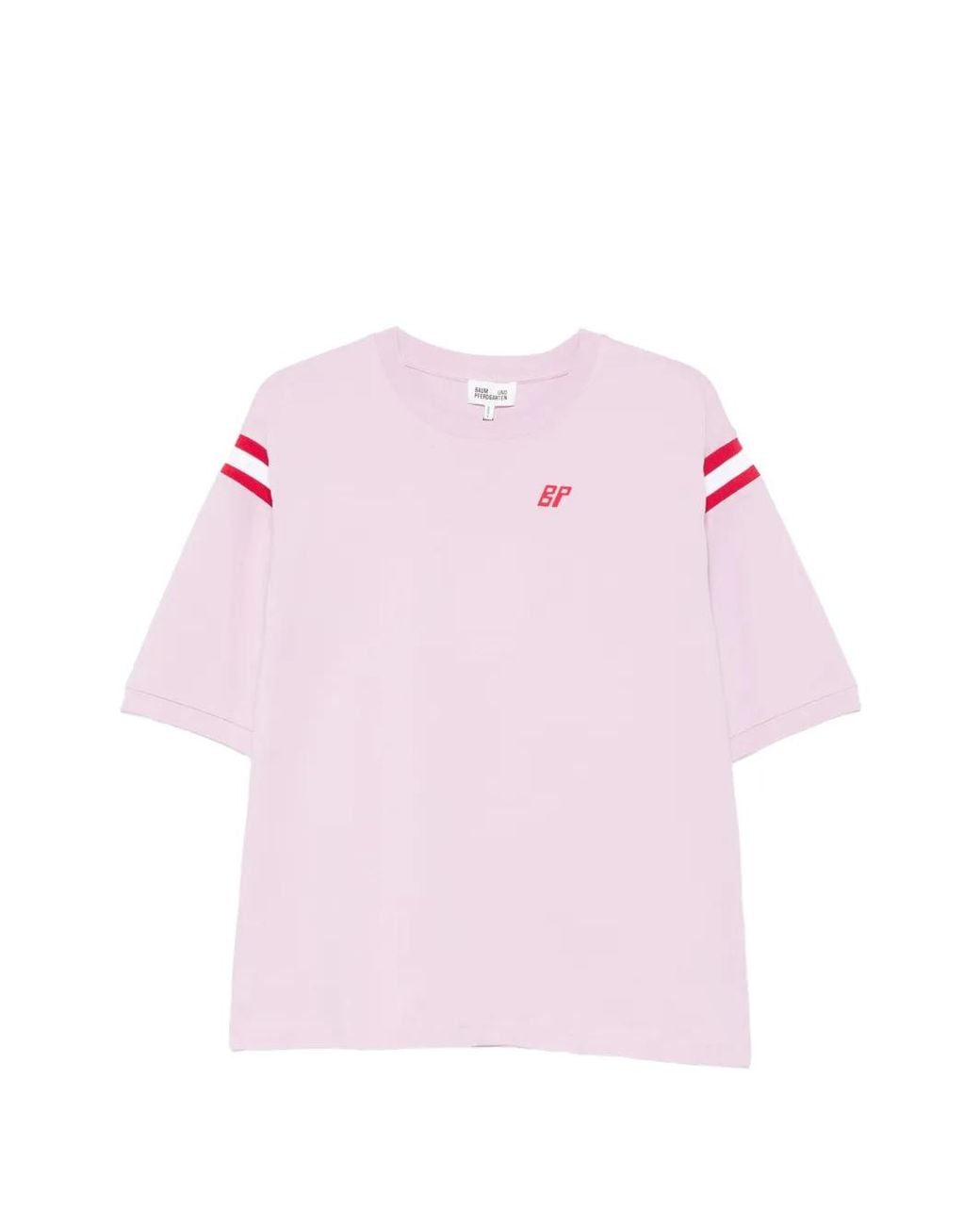 Baum und Pferdgarten Pink Sleeve Detail T-Shirt
