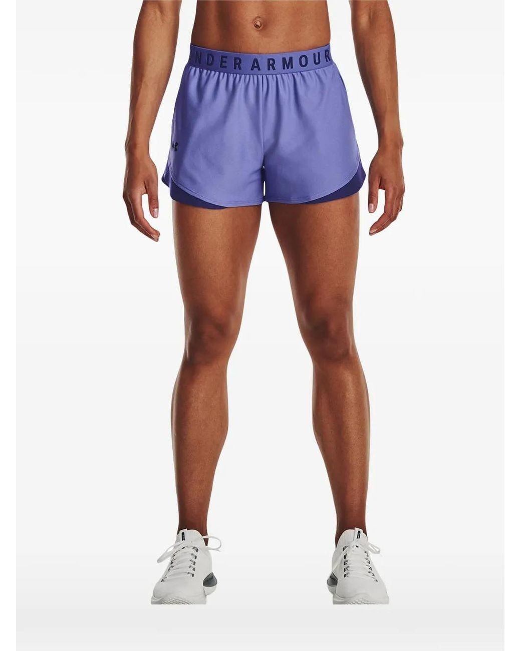 Under Armour Blue Play Up 3.0 Logo-Waistband Shorts