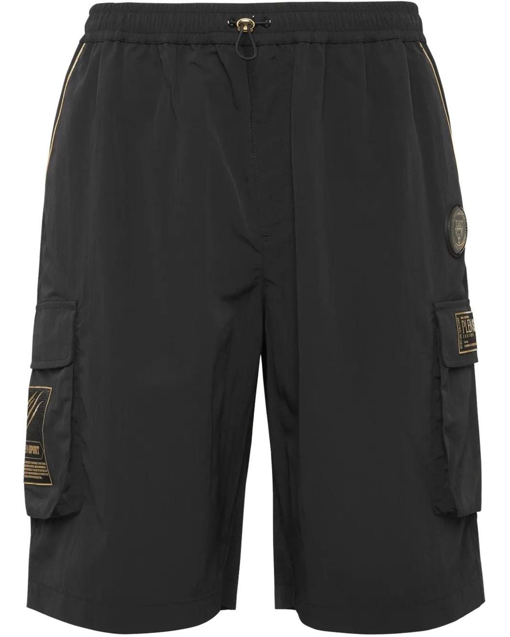 Bermudas Cargo Laminated Philipp Plein de hombre de color Gray