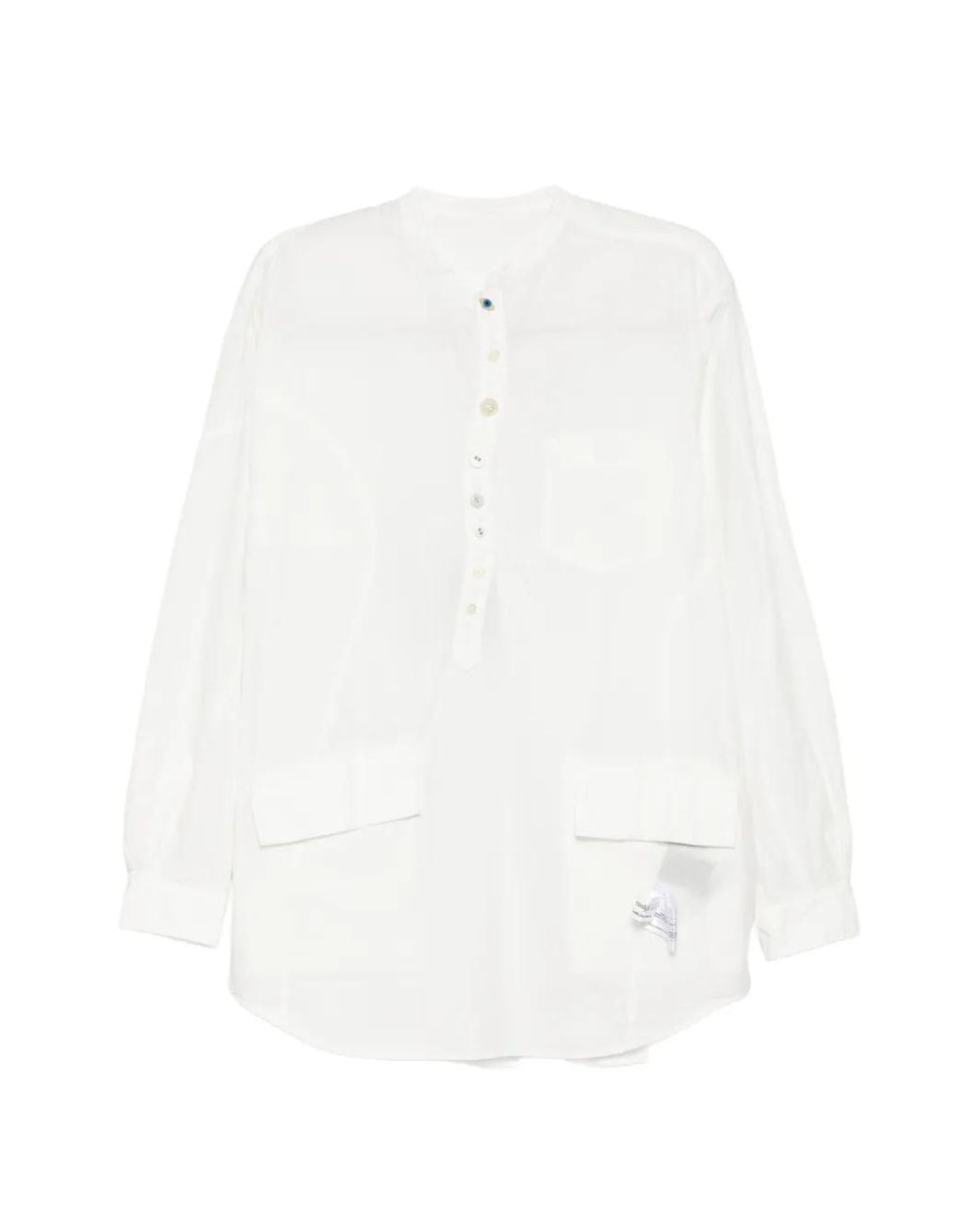 Undercover White Button-Placket Pocket-Detail Shirt for men