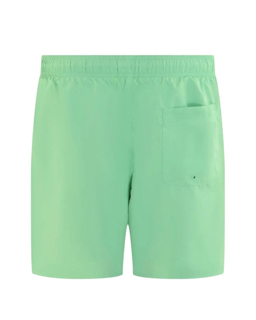 Lacoste Green Logo-Patch Drawstring Swim Shorts for men