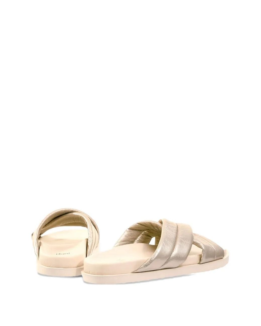 Högl Metallic Tessa Cross-Strap Slide Sandals