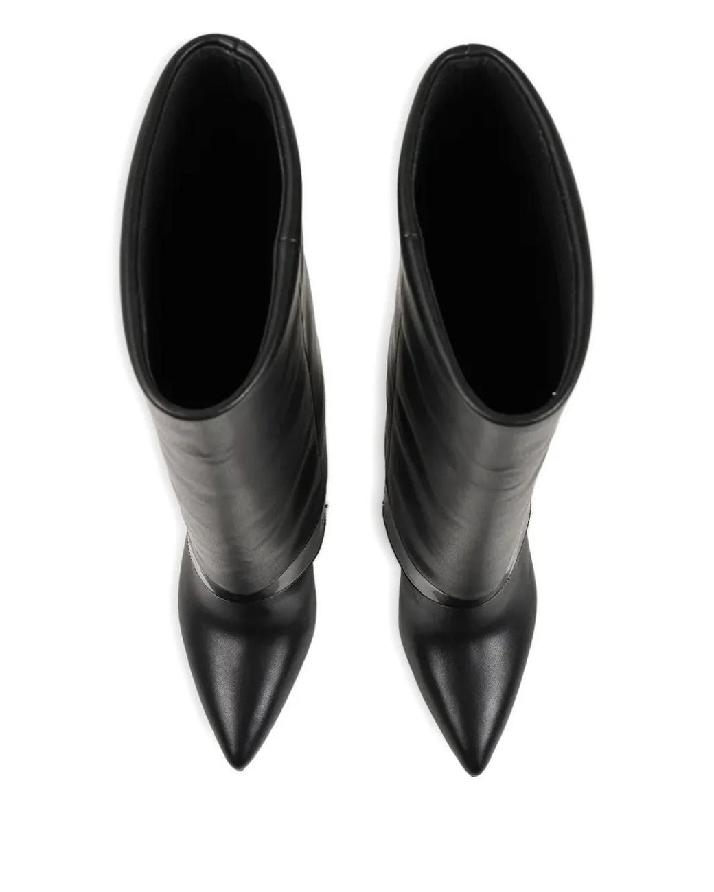 Karl Lagerfeld Black Logo-Appliqué Boots