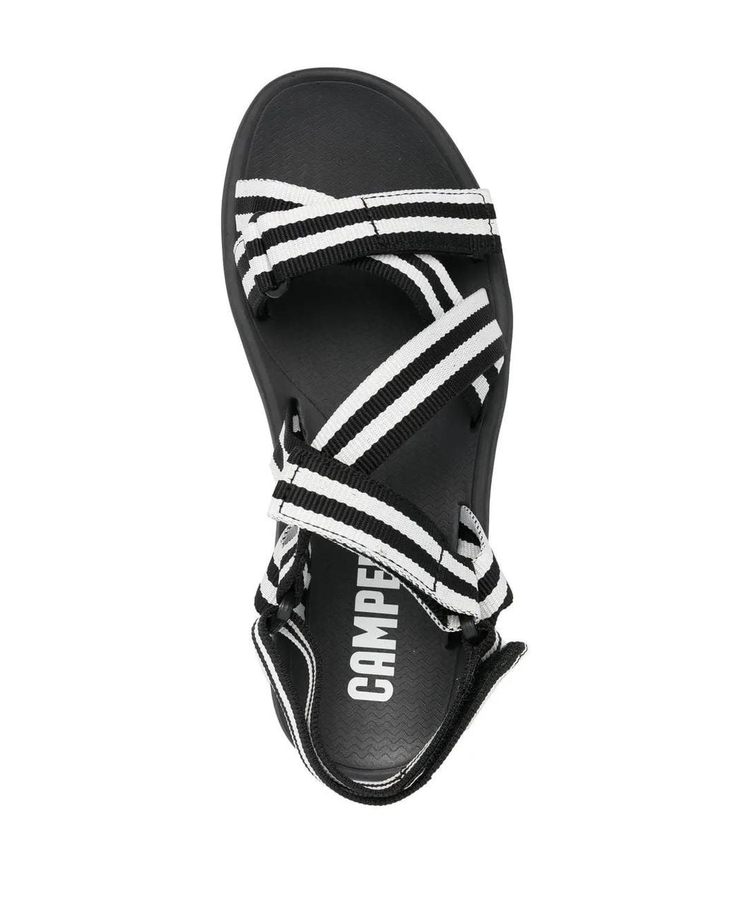 Camper Black Match Striped Sandals for men