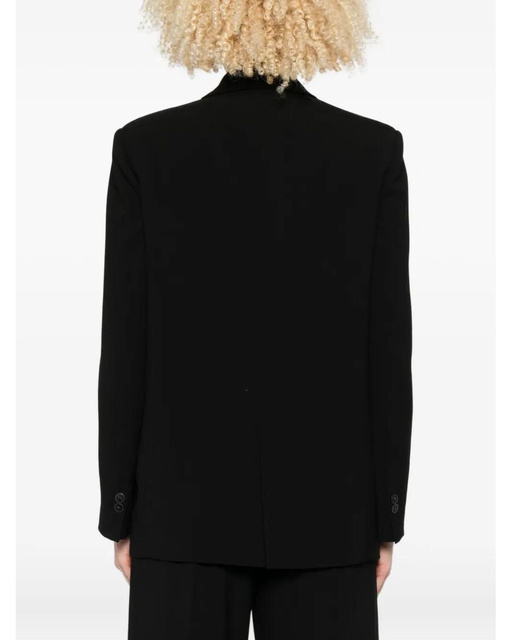 Forte_forte Black Double-Breasted Blazer