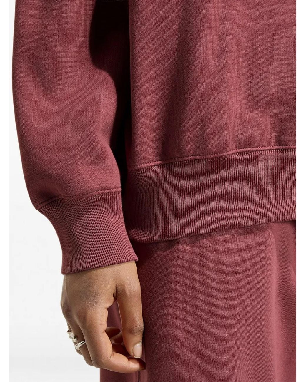 Adidas Red Ess Fl Crw Os Sweatshirt