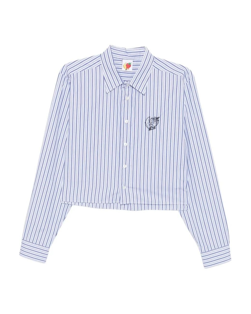Sky High Farm Gestreept Blouse in het Blue