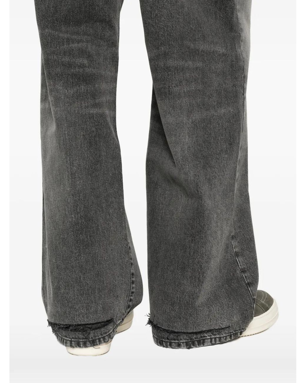 R13 Gray Frayed Jeans for men