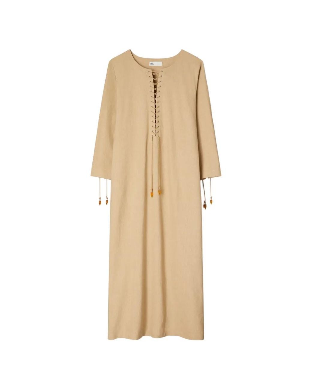 Tory Burch Natural Linen Caftan
