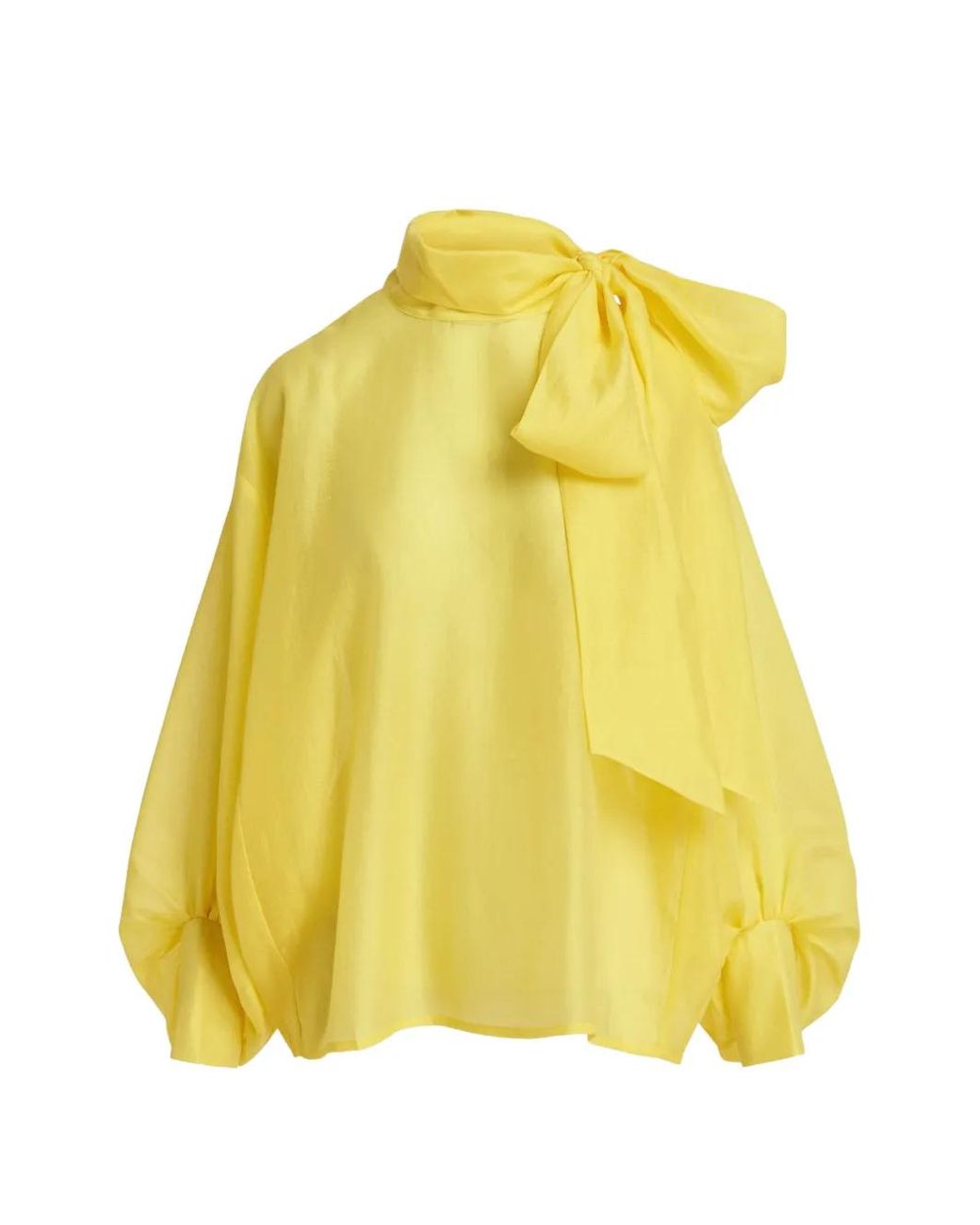 Essentiel Antwerp Yellow Karismatic Pussy-Bow Shirt