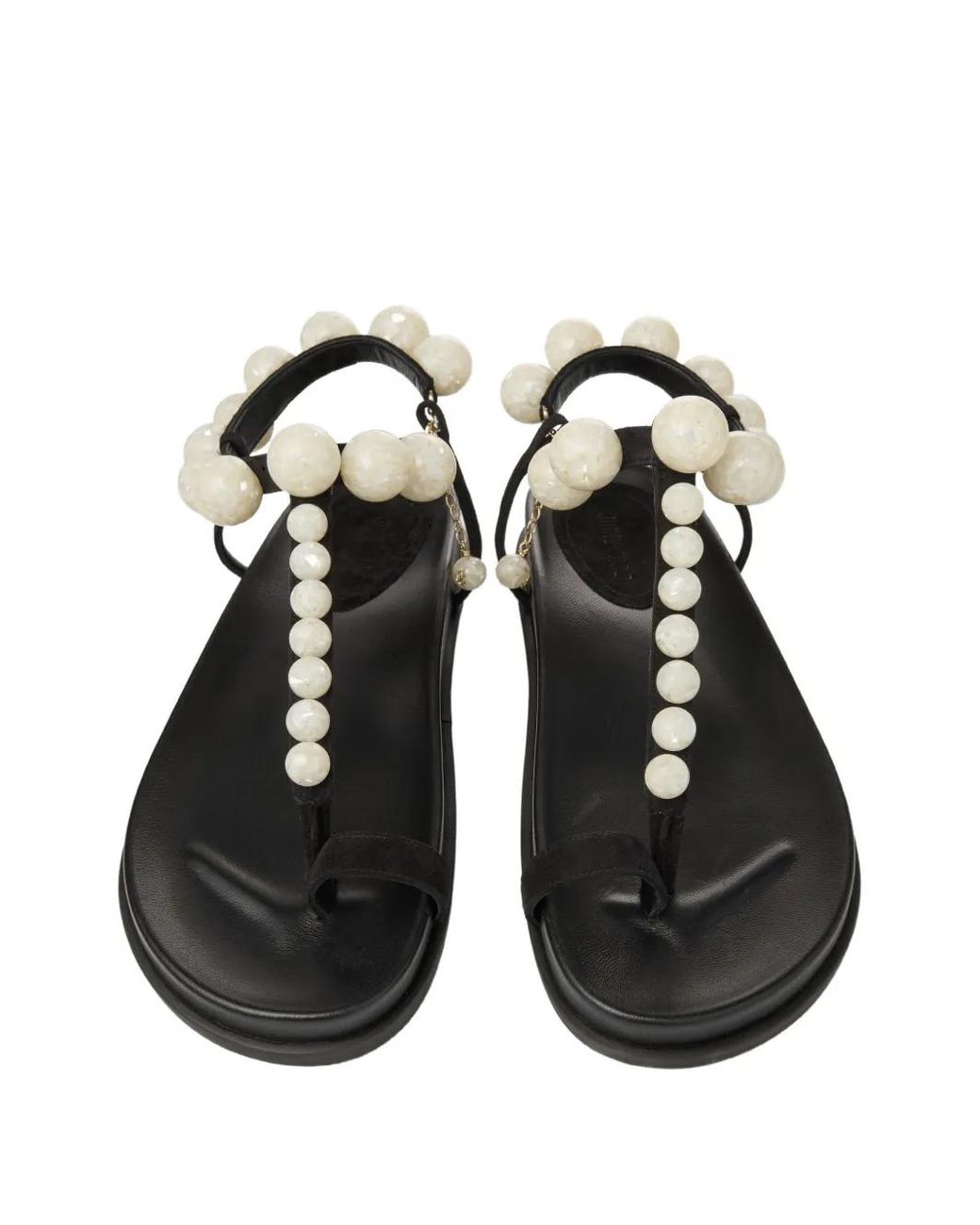 Jimmy Choo Black Miro Flat Sandals