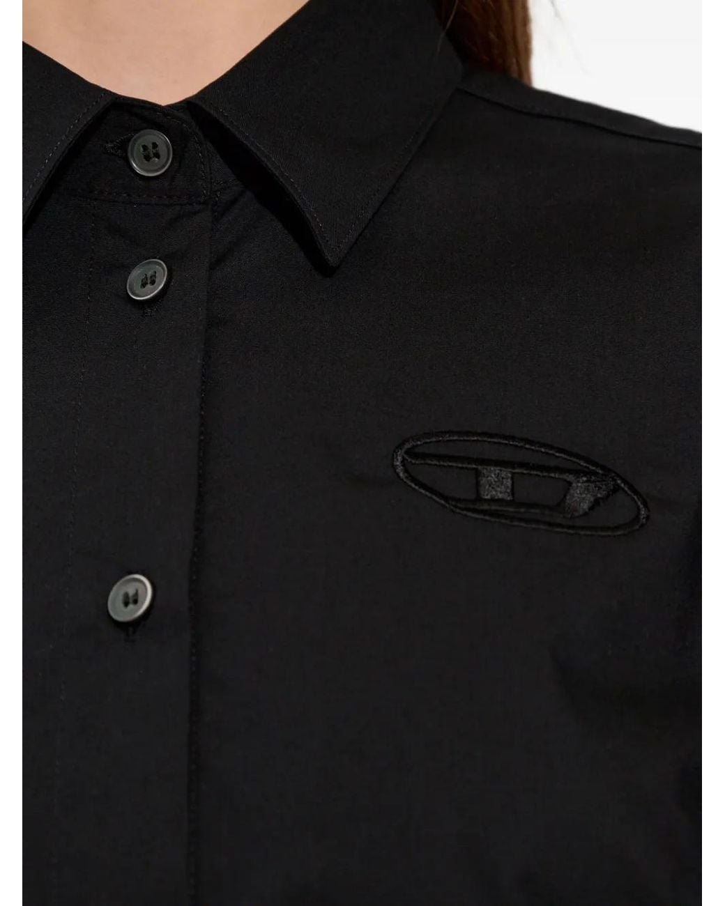 DIESEL Blue C-Ronor Logo-Embroidered Shirt