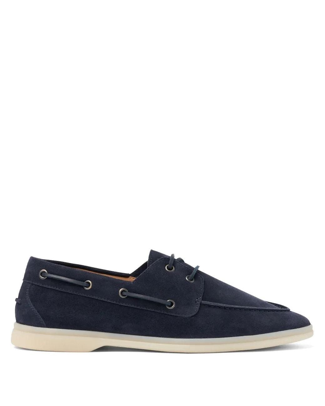 Scarosso Blue Suede Boat Shoes for men
