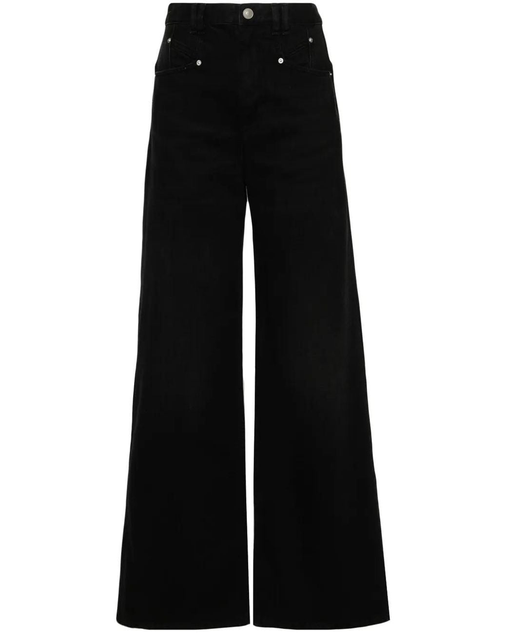 Isabel Marant Black Lemony Wide-Leg Jeans