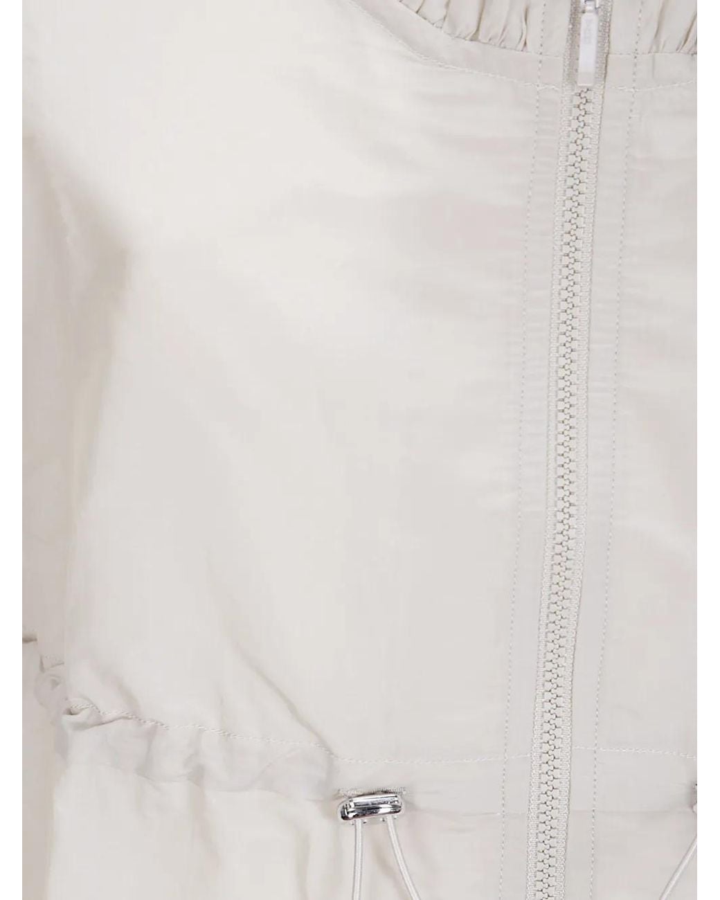 Paloma Wool White Raso Ruffled Drawstring Jacket