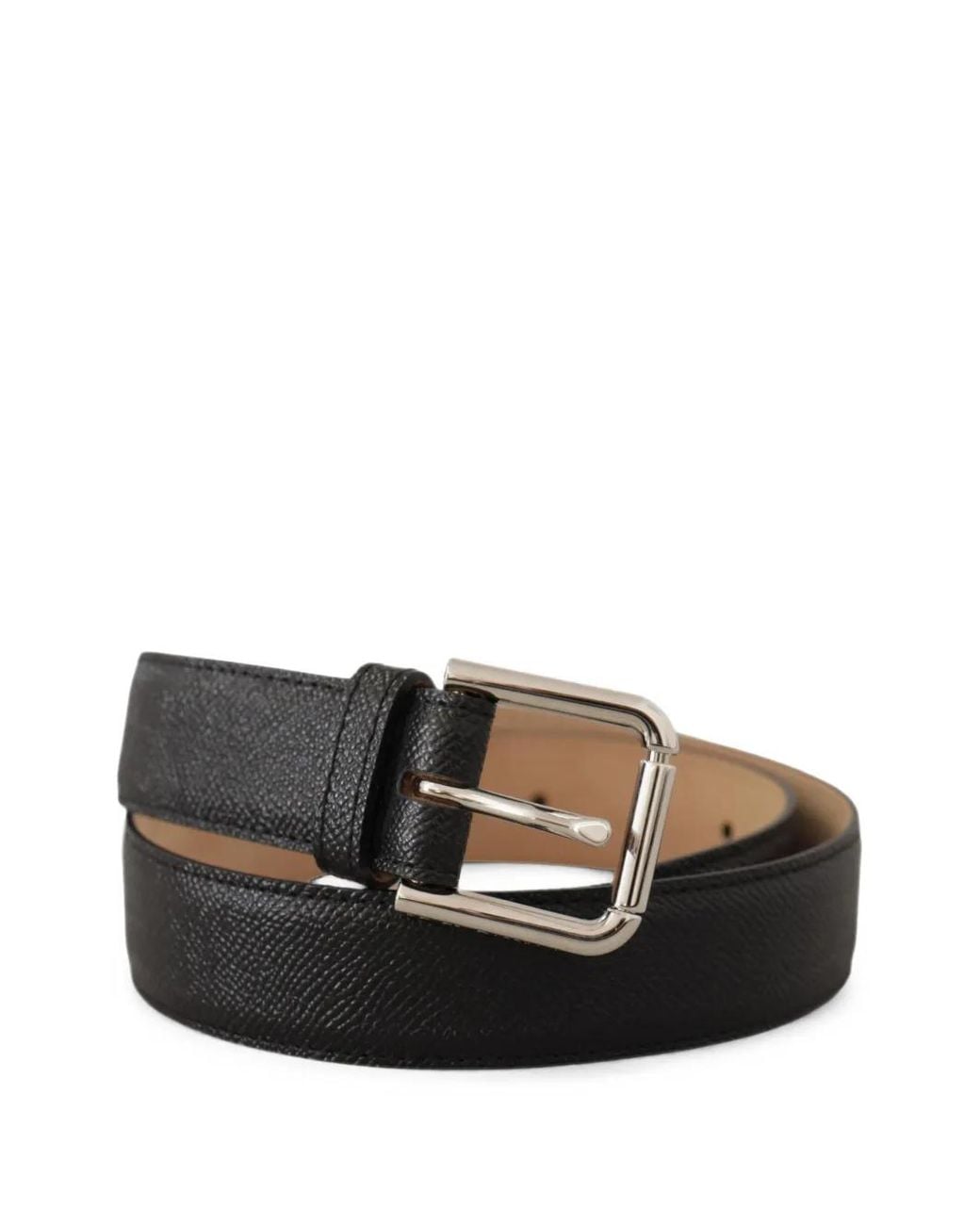 Dolce & Gabbana Black Textured-Design Belt for men